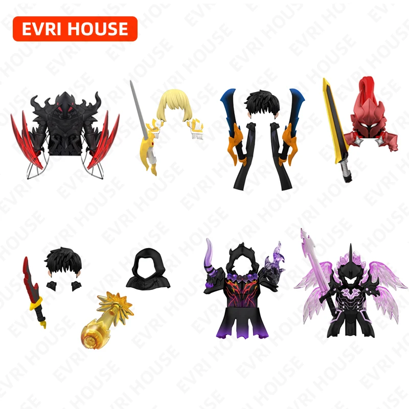 Animes Solo nivellement Mini bloc de construction poupées figurines d'action briques bande dessinée assemblage jouets pour enfants WM6220