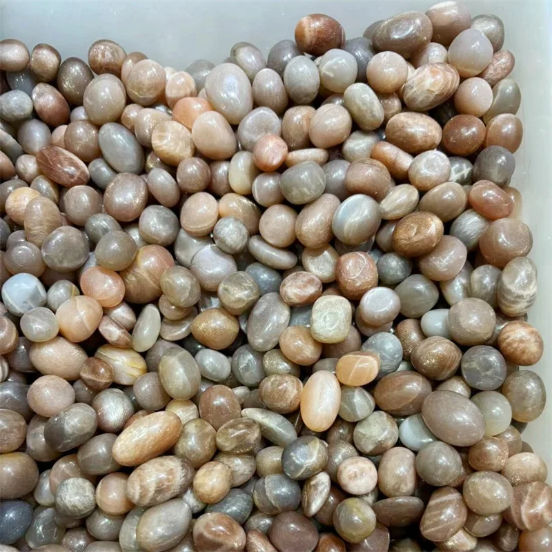 500g Natural Sun Stone Tumbled Stone Crystal Reiki Healing Quartz Gravel Fish Tank Decoration 12-15MM