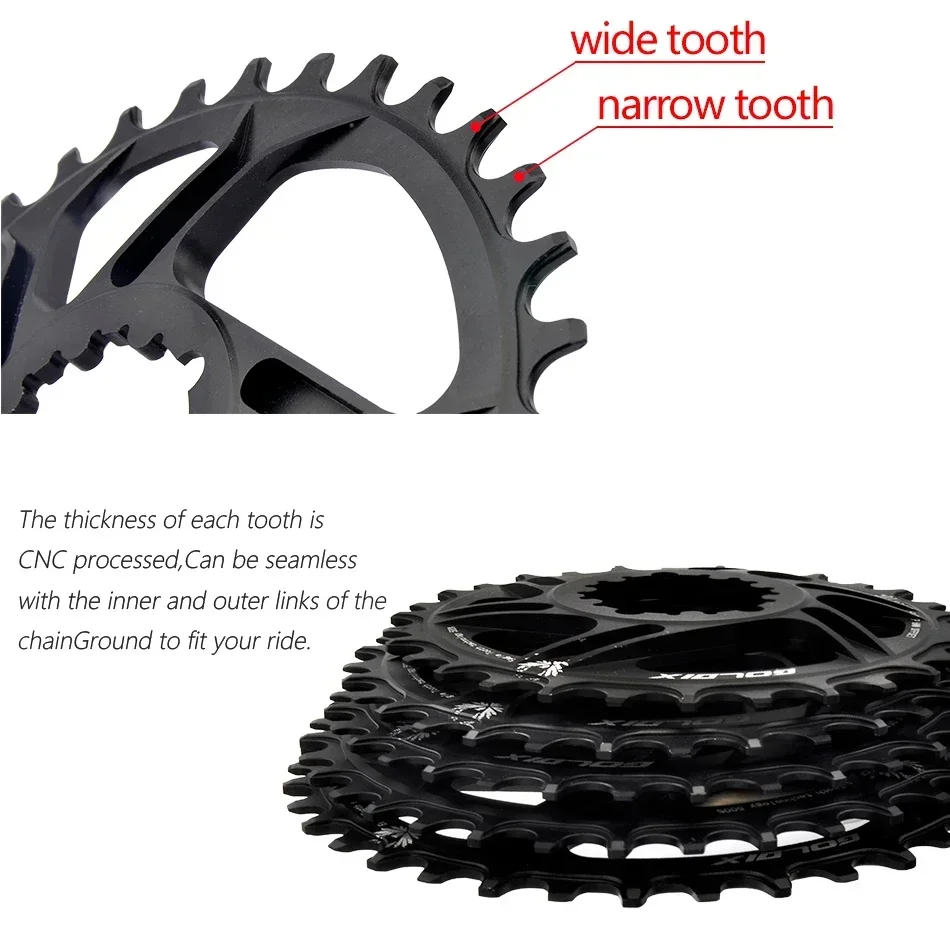 GOLDIX 0/3/6mm Offset MTB Fahrradkettenblatt 32/34/36/38T Fahrradkettenblätter für XX1 X9 XO X01 NX Direct Mount Fahrradteile – Detail 4