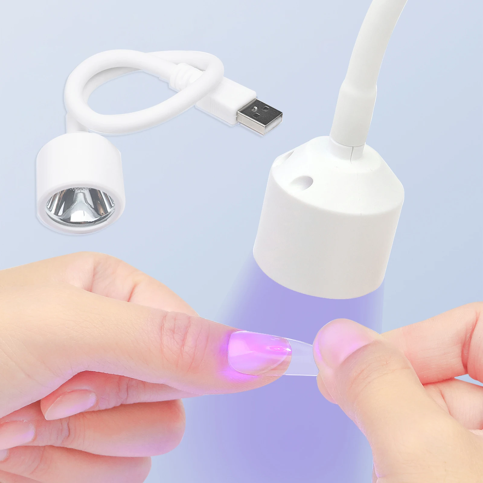 CNHIDS-secador de uñas de Gel USB, lámpara Mini plegable, ultravioleta, Flexible, escritorio, manicura, pulido, solidificar, luz UV, herramientas en miniatura