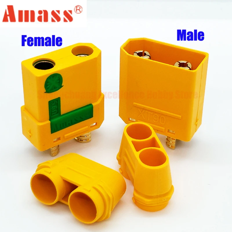 1pair/1/2Pcs Genuine Amass Model Aircraft XT90S XT90H Male Female Bullet Connector Anti Spark For RC Drone