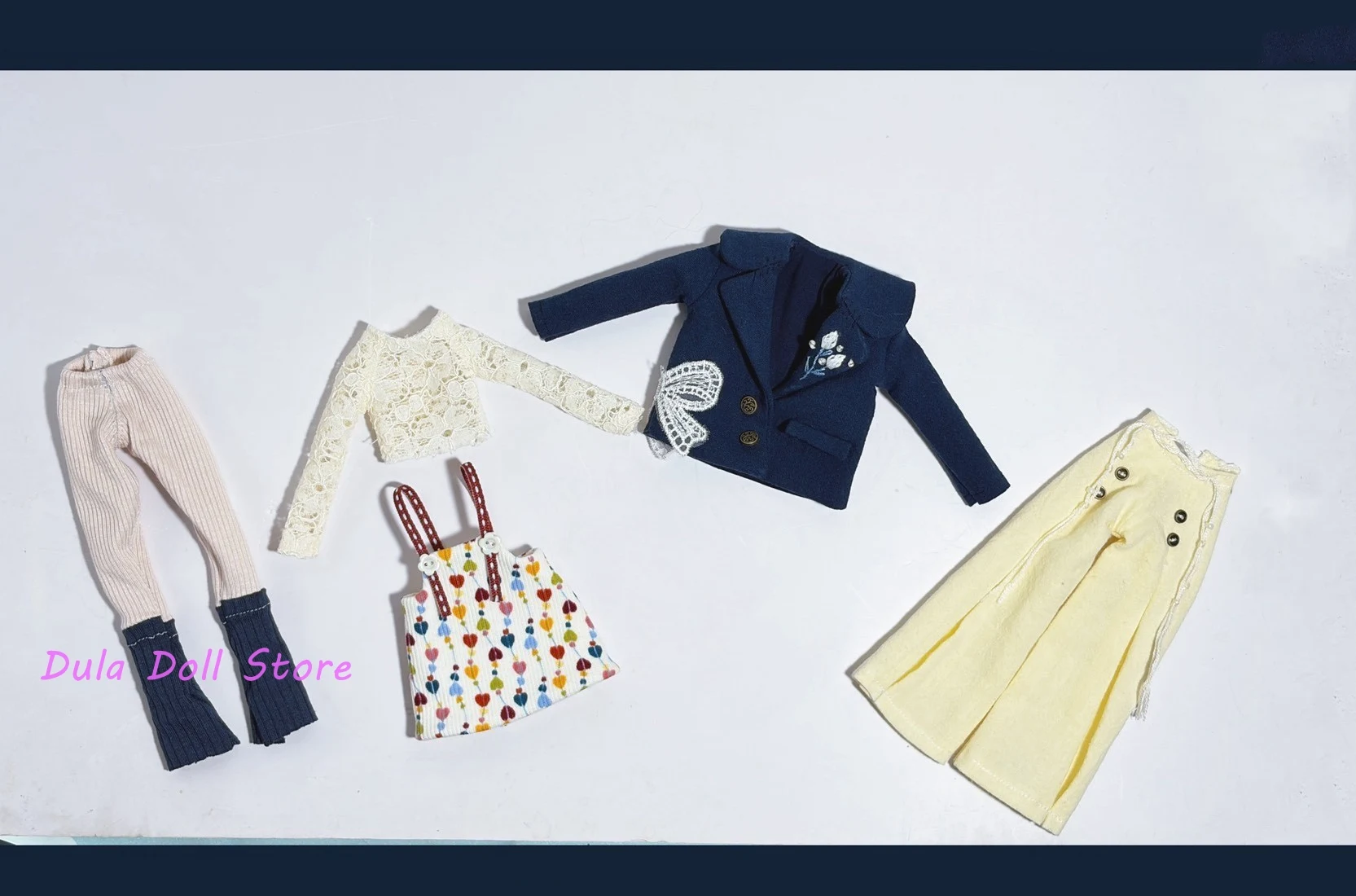 

Одежда для кукол Dula: костюм с блейзером, юбкой на подтяжках и брюками для Blythe 2026, OB24, OB22, Diandian, Azone, JerryB 1/6. Аксессуары для кукол.