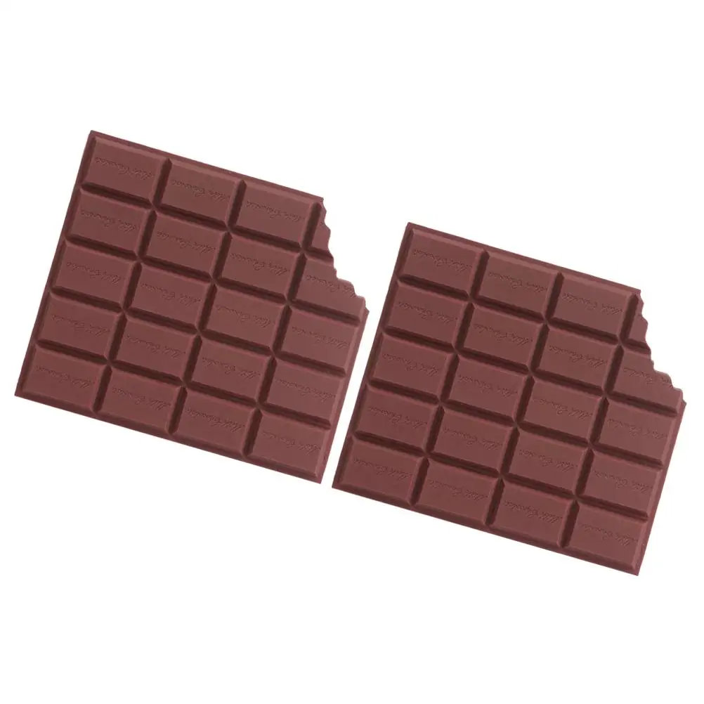 

2 Pcs Chocolate Notepad Pocket Size Premium Material Cartoon Design Mini Pads Binding Rings Notebook Glue Cover Portable