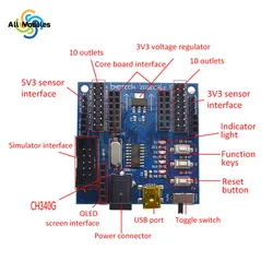 ZigBee/CC2530 sensor node backplane expansion board CC2530 sensor