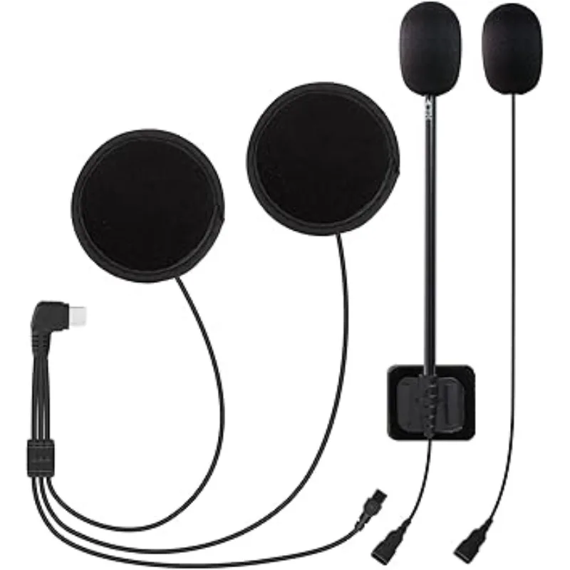 For LEXIN B4FM/GTX/G2P/G16/G1/MeshCom/Novus Motorcycle Audio Set for Helmet Bluetooth Headset