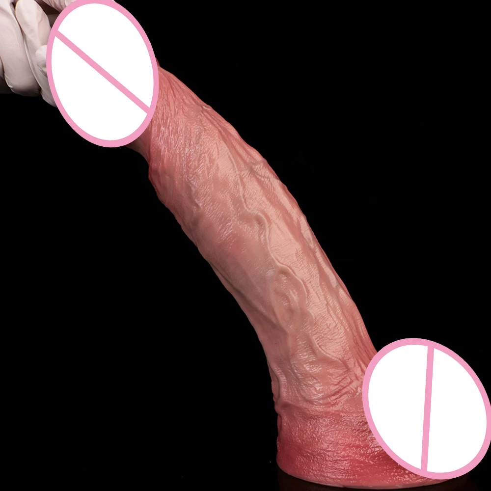 SXXY 8.11 بوصة ألعاب جنسية السائل سيليكون دسار مع كوب شفط حر اليدين للنساء الرجال المهبل الشرج G-بقعة التحفيز