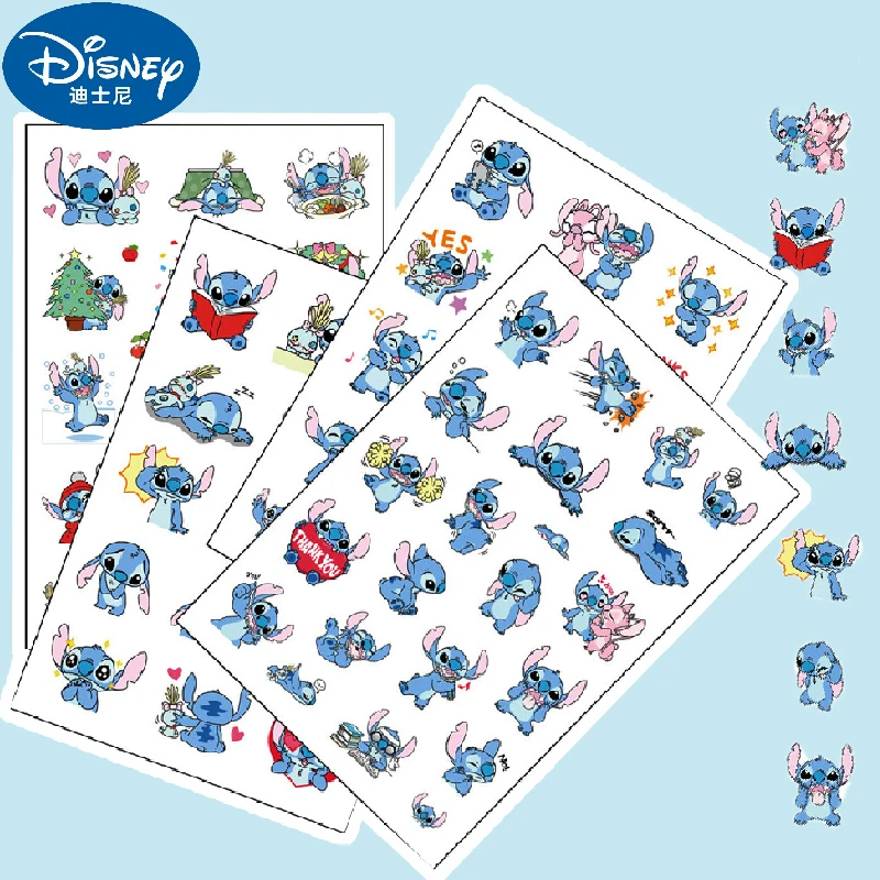 Disney Anime Stitch Stickers Kawaii Lilo Stitch DIY Mobile Phone Computer Stickers Transparent PVC Stickers Children Gifts