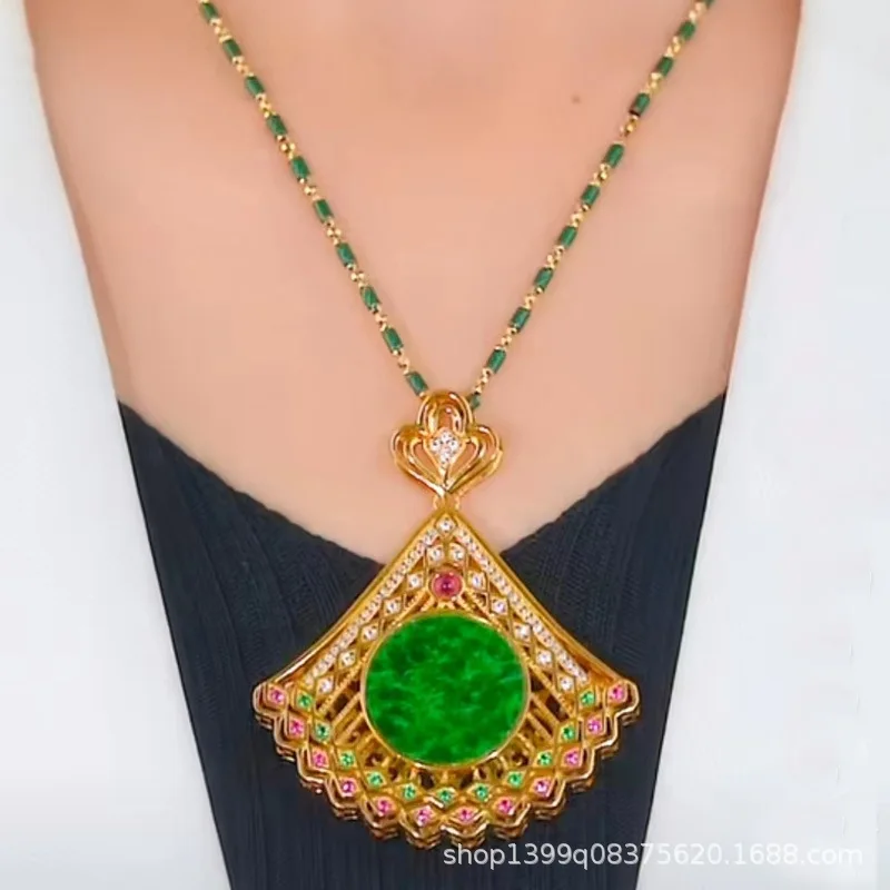 Collier pendentif vert pour femme, breloque de diversification, cadeau d'anniversaire JOGirl, tout ce qui se diversifie, clavicule, nouvelle mode