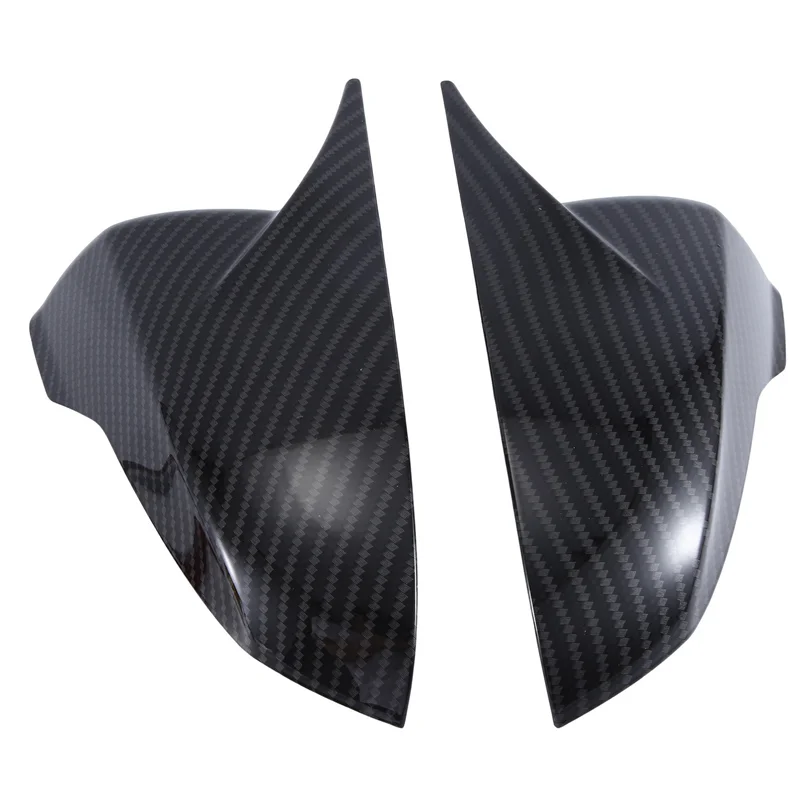 

1 Pair Ox Horn Side Mirror Shell Parts Reverse Caps Trim For Hyundai Veloster 2018-2024 Carbon Fiber