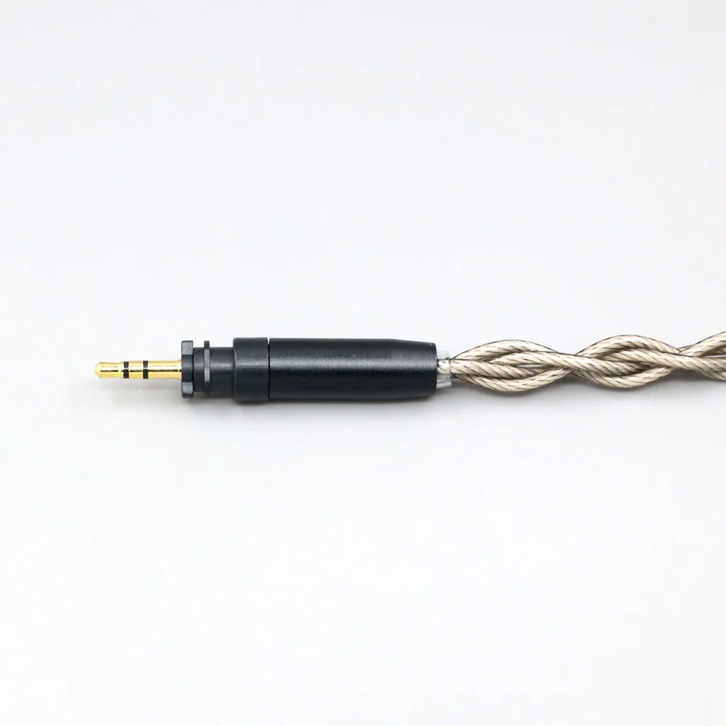 Kabel Earphone pelindung berlapis perak, 99% perak murni + Graphene untuk Shure SRH440A SRH840A Headphone