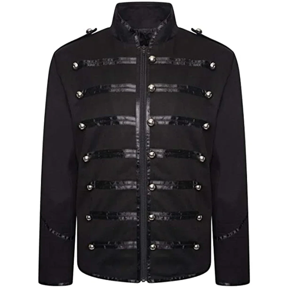 Holiday Daily Vacation Men's Coat Regular Slight Stretch Solid Color Spring Steampunk Black White Casual Coats