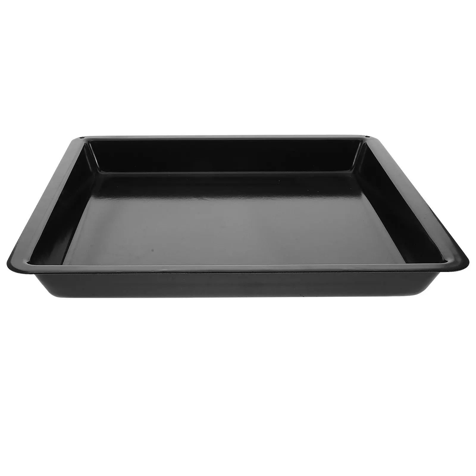 Black Carbon Steel Baking Tray Large Capacity Non-Stick Oven Pan Even Heat Distribution for Pizza Cake Cookie Pie Baking Sheets