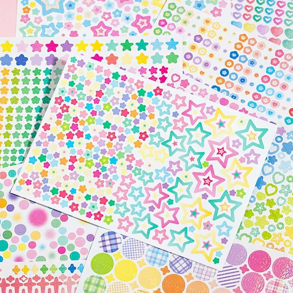 

Набор наклеек Utalo Huge 6000+! Блестки, модные и милые, голографические акценты для K-Pop, журналов, ноутбуков. 20 листов 12х17см