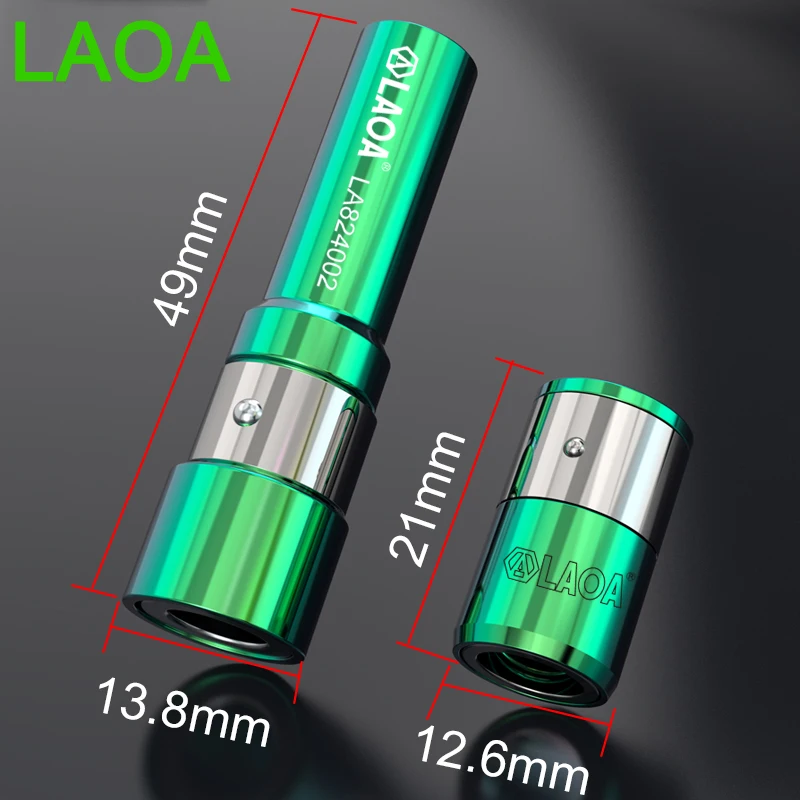 LAOA 1/4 Strong Magnetic Wind Batch Sleeve Three-in-One Magnetic Suction Sleeve Lengthened Electric Drill Bit Magnetic Coil