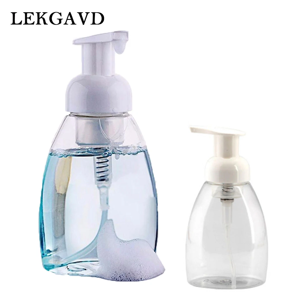 1 PC Clear Foaming Bottle Foaming Soap Dispenser Pump Soap Mousses Liquid Dispenser Shampoo Lotion Shower Gel Foam Bottles 250ml