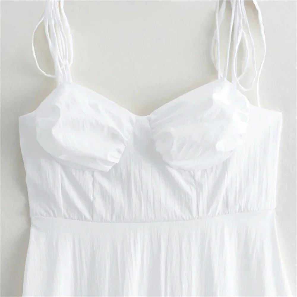 Dresses Spring Summer Fashion Elegant Solid Color Sleeveless Off Shoulder Cami Daily Dresses For Women