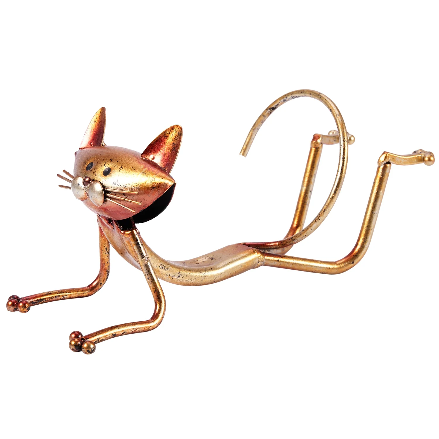 ABSJ-Yoga Cat Wine Rack Metal Wine Holder Wine Shelf Sculpture Practical Sculpture Home Decoration Interior Wine Stand Crafts