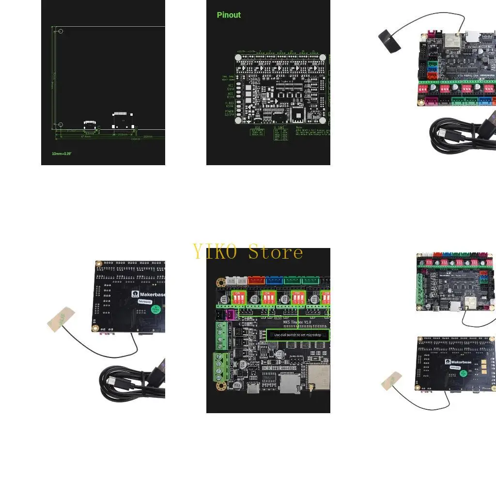 K32C MKS TinyBee Mainboard 3D Printer Upgrade Controller ESP32 Wifi MCU Supports Marlin2.0 Firmware ESP32-D0WD-V3 Chip