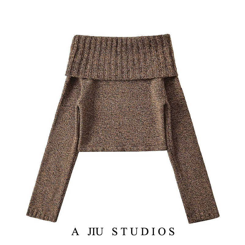 

Rebellious Miss oulder Bared One oulder Knitted Sweater Long Sve Women's ort Sle Street Faion Spring Autumn Top