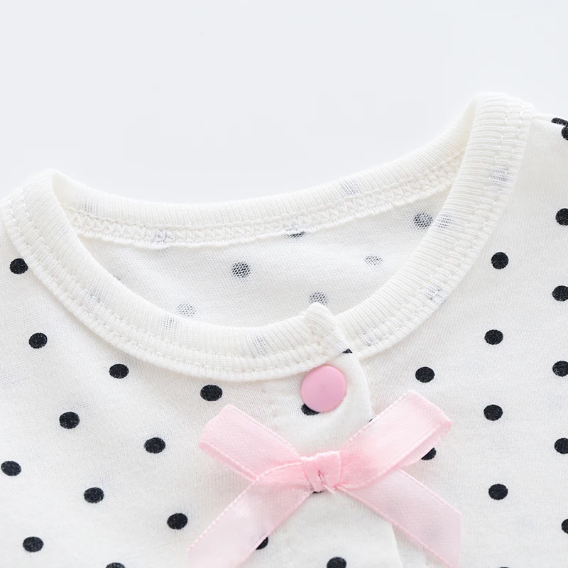 One-piece pure cotton clothes for newborn girl, spring and summer, 1 year old, 0, 3 months, 12, 6