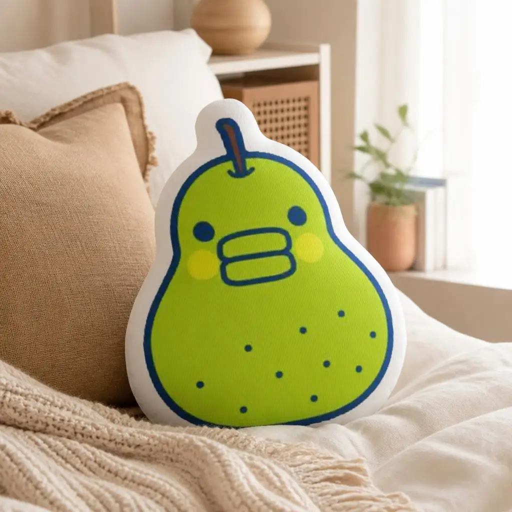 T-Tamagotchis Kuchipatchi Irregular Stuffed Throw Pillow Green Virtual Pet Cushion Gaming Room Home Decor Collectible Toy Gift