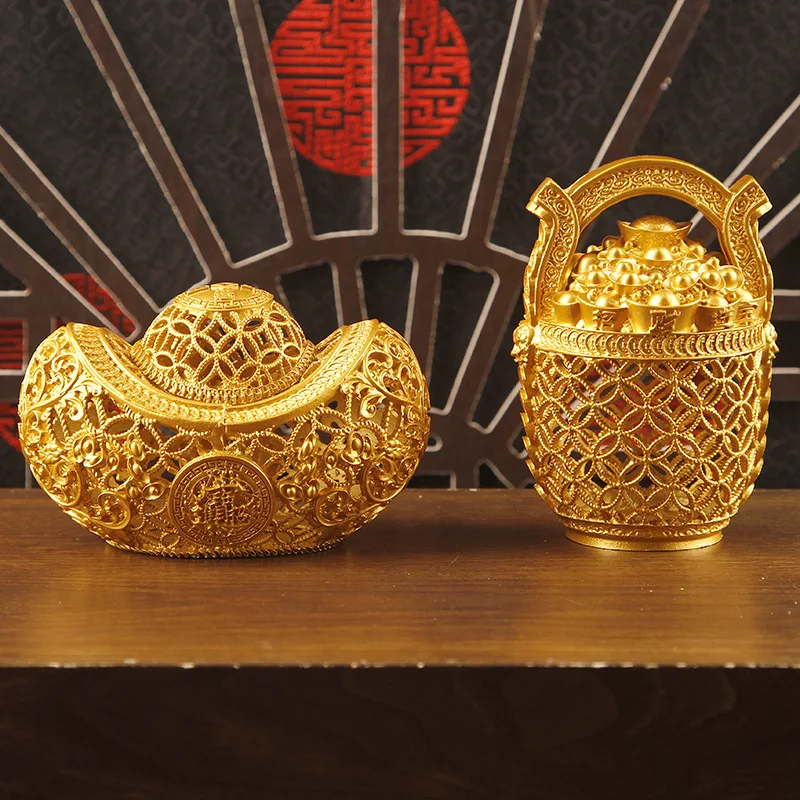 Sand gold ingot ornaments to and treasure, hollow money to attract wealth