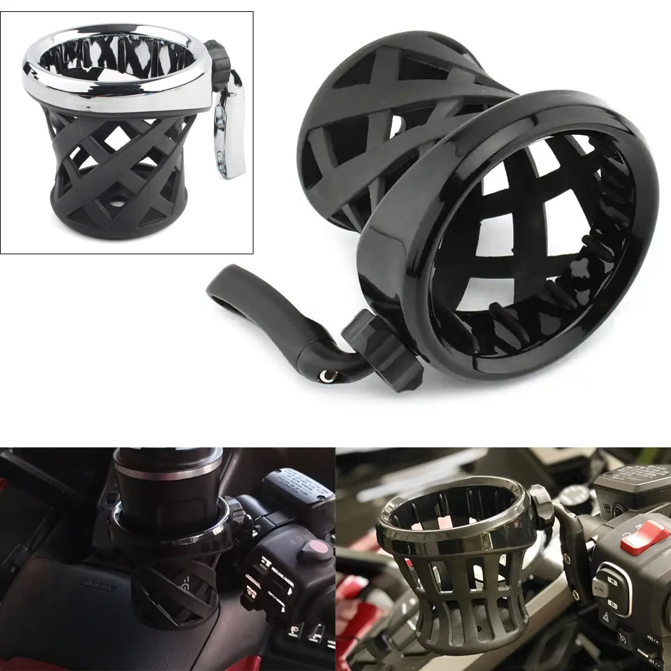 Goldwing GL1800 Motorcycle Cup Holder Support Cup Holder Drink W/ Mesh Basket Mount For Honda Gold wing GL 1800 Trike 2001-2021