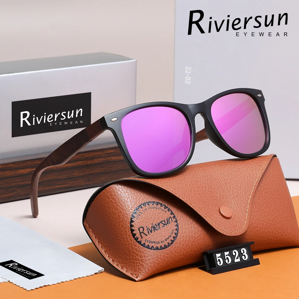 Brand Walnut Wooden Sunglasses For Men Women Fashion Classical Glasses Driving Outdoor Polarized UV400 Rectangle Eyeglasses