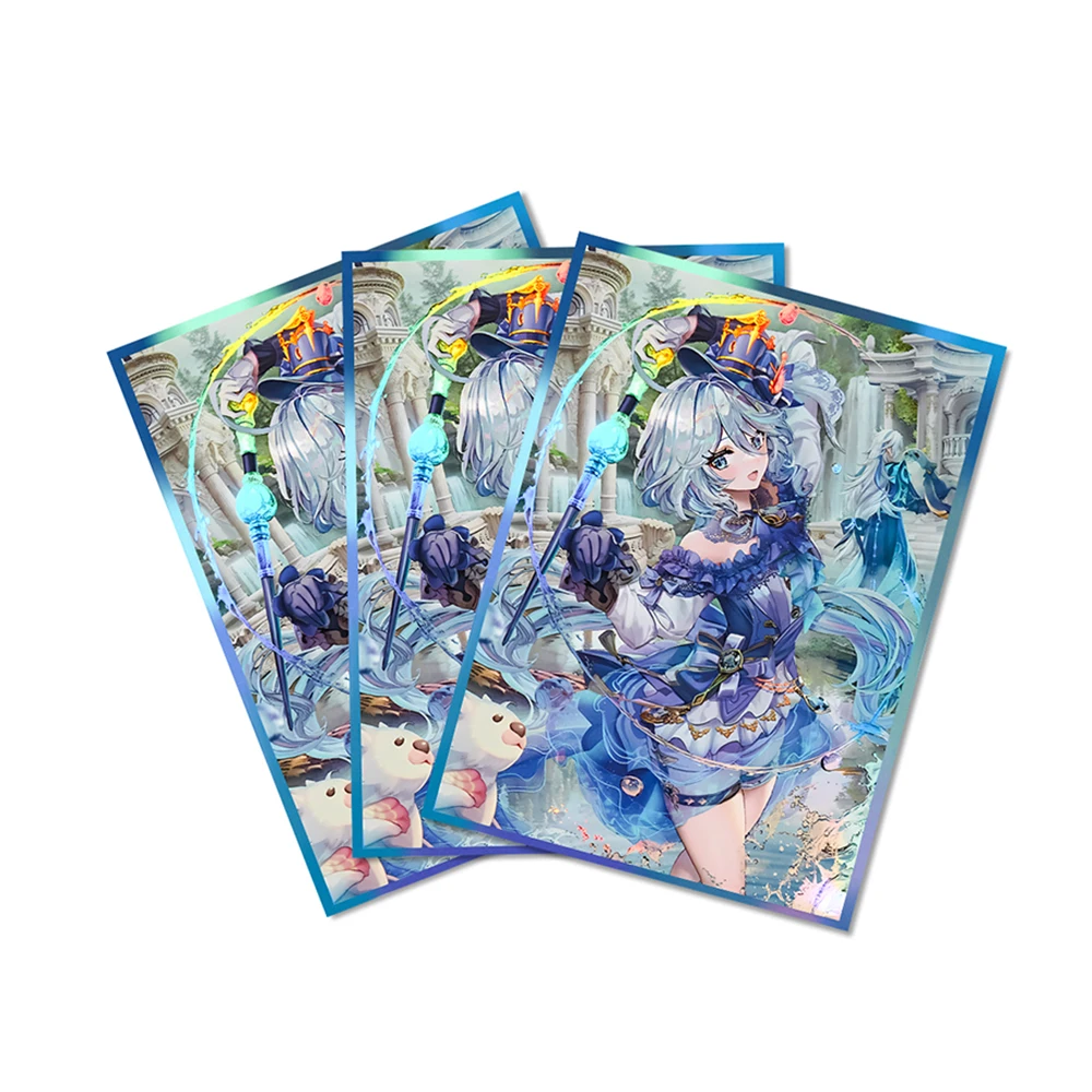 

60pcs 67x92mm Holographic Anime Card Sleeves, Perfect for PTCG Cards, Board Game /Collection Cards Protector
