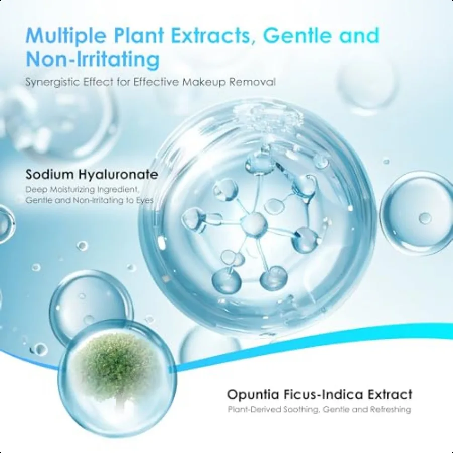 50 Count Makeup Remover Cotton Swabs Eye Lip Sticks remover With White Lily LiquidFilled Makeup Remover Swabs Space Saving and