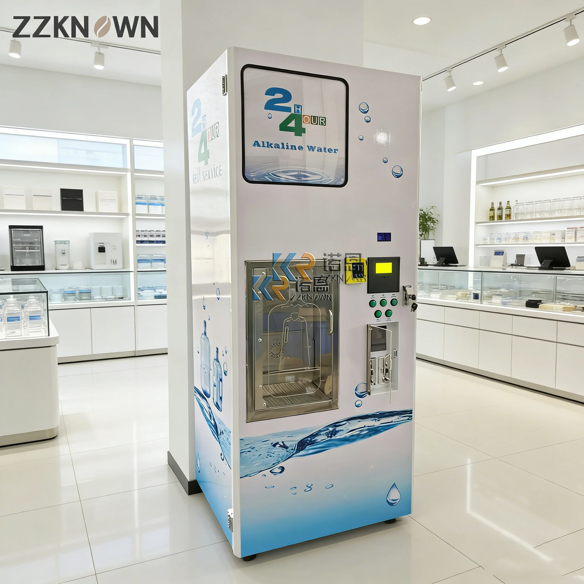 Customizable Ice and Water Vending Machine Pay Cash and Qr Code Purified Water Vending Machine for Drinking Water