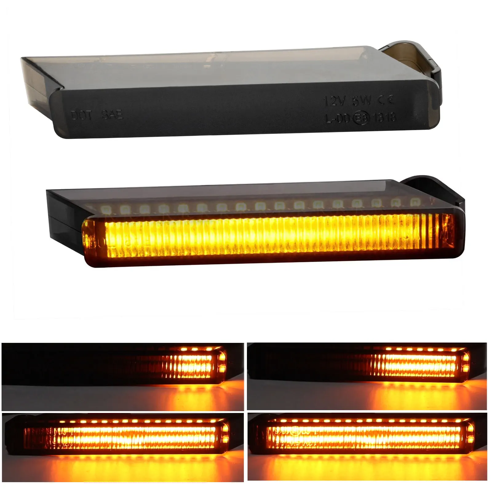 LED Side Mirror Sequential Turn Signal Light Amber Indicator Blinker Lamp 12V For Ford F-150 F150 2004~2014 Raptor 2010-2014