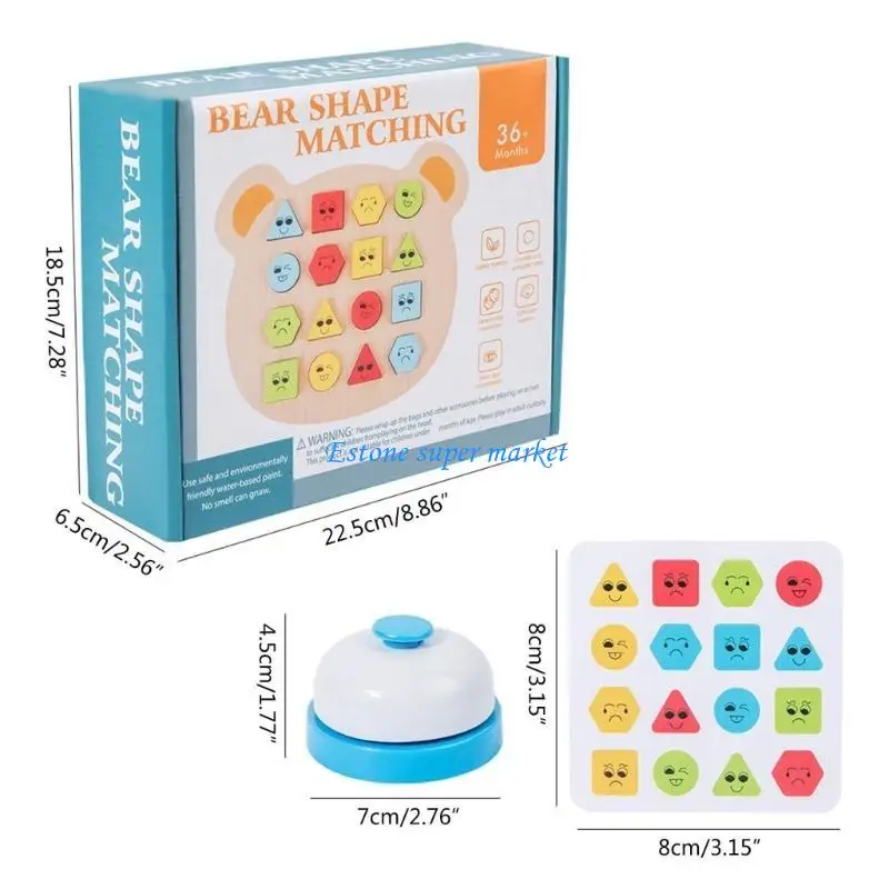 090B การสอนรูปปปริศนารูปร่างสีความรู้ความเข้าใจของเล่นเด็กวัยหัดเดินบอร์ดปีใหม่ของขวัญ