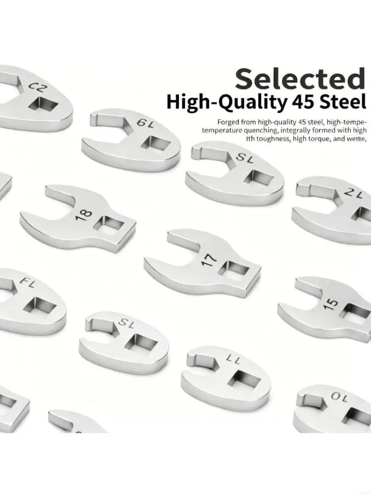 62KD 8Pcs 3/8 Drive Fastener Heads for Tight Plumbing Repair Service Use
