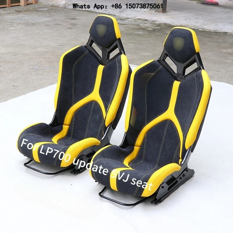 For Aventador SVJ Racing Car Seat Leather Carbon Fiber Bucket Lightweight Seats