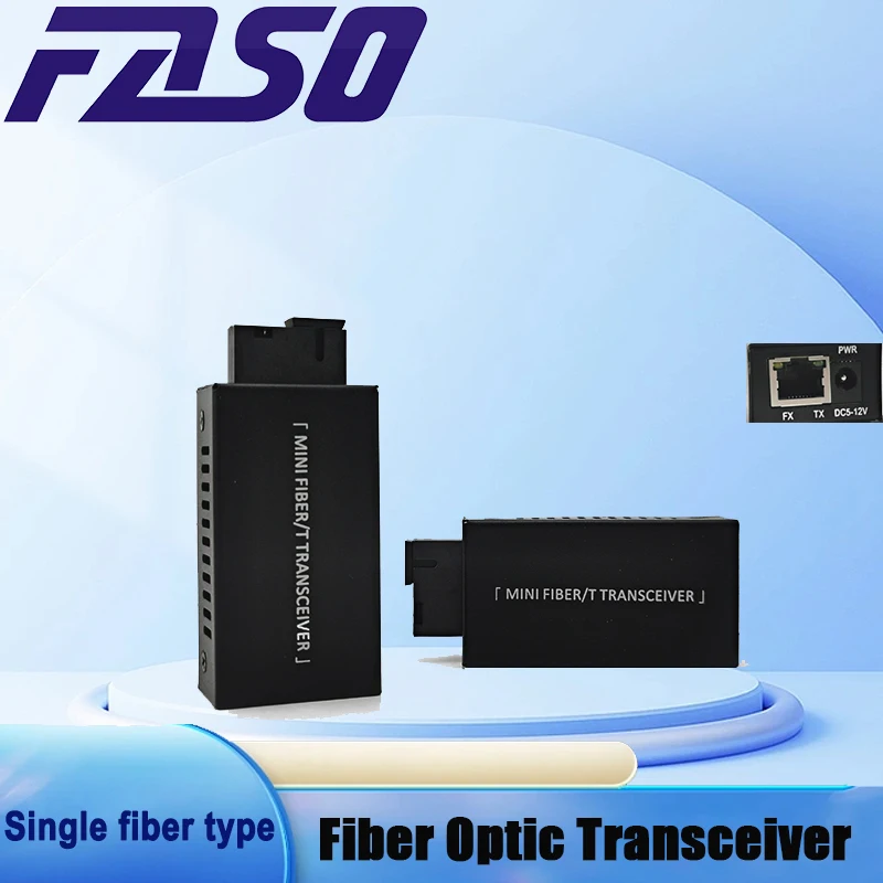 Mini Gigabit 10/100/1000M A/B SC Single Fiber Ethernet Fiber Optic Switch Media Converter Optical Fiber Transceiver 1 Pair