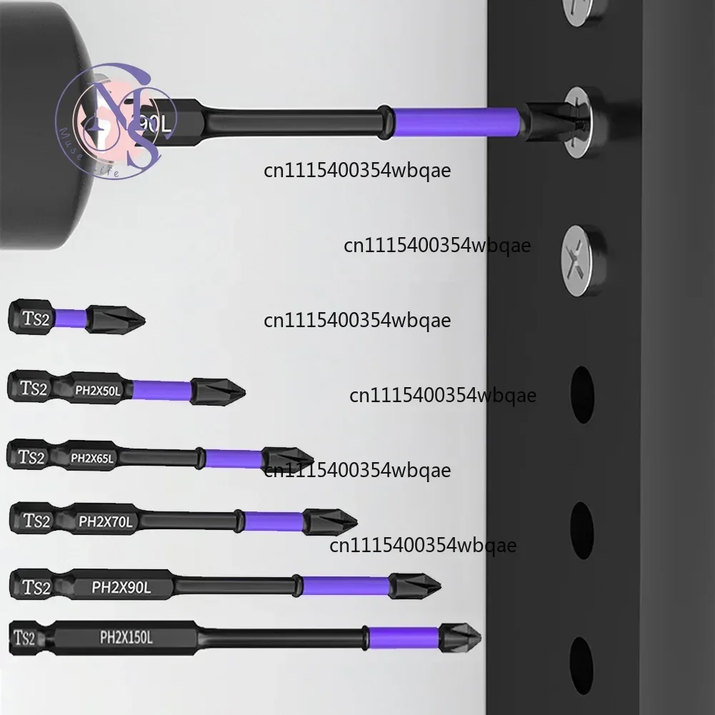 ZOCI-1Pc PH2 Magnetic Cross Screwdriver Batch Head, Hard Non-Slip Impact Drill Bit 25/50/65/70/90/150mm
