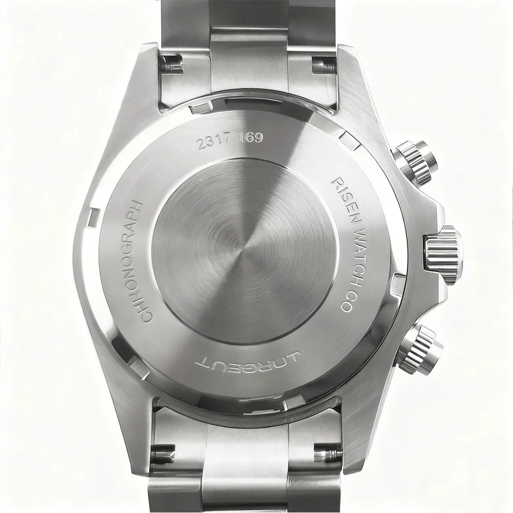 Logo personalizzato 39mm Orologi da uomo Vetro zaffiro Lusso VK63 Movimento al quarzo Orologio sportivo da uomo Orologio cronografo