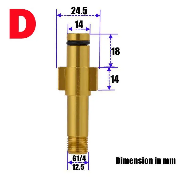 محول فوهة مع خيط تركيب ذكر G1/4 لموصل قاذف مسدس الرغوة Karcher AR Blue LAVOR STIHL Elitech Nilfisk