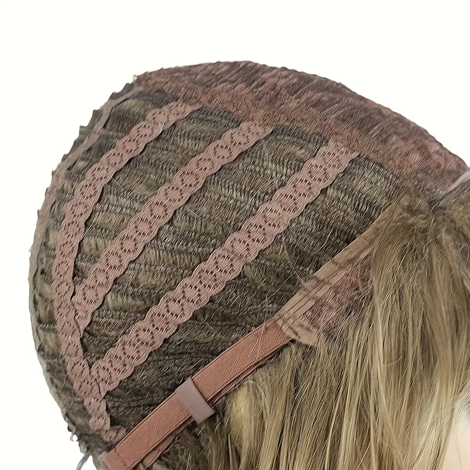 Women's short bob, synthetic wig strap highlight, suitable for daily wear wig accessories