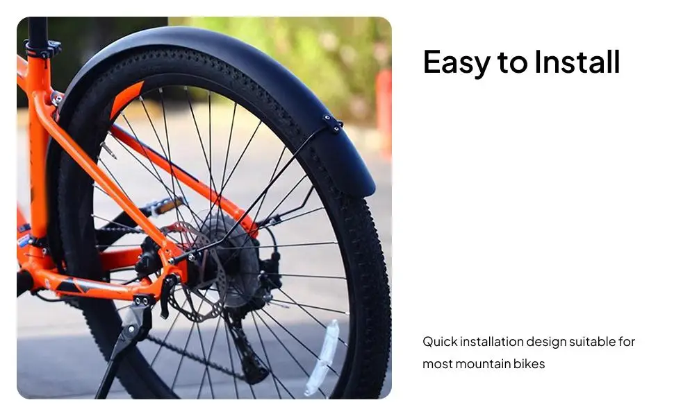 

Durable Bike Mud Guards Comprehensive Protection Thick PP Fenders Set for Mountain Bike Equipment and Gravel Cycle Use