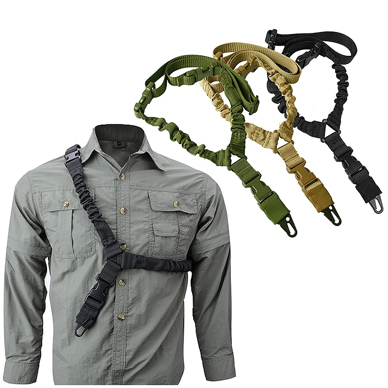 1PCS Imbracatura tattica esterna Singolo punto CS Pistola Corda Diagonale Corda di sicurezza Cintura tattica mimetica unisex per gli sport di caccia