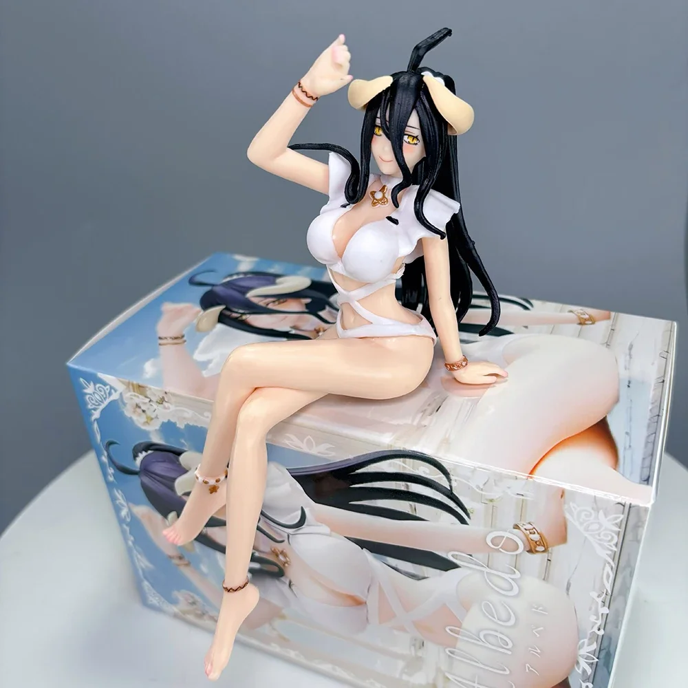 Aixlan Overlord Amine Figure Albedo 16cm Sexy Swimsuit Girl Pressing Cup Surface PVC Action Figure Collectible Model Toys Gift