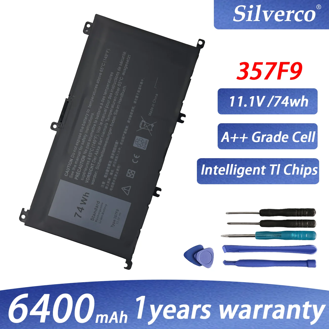 357F9 74WH Laptop Battery For Dell Inspiron 15 7000 7559 7557 7567 5576 5577 INS15PD Series P65F 71JF4  P57F P65F001 P57F001