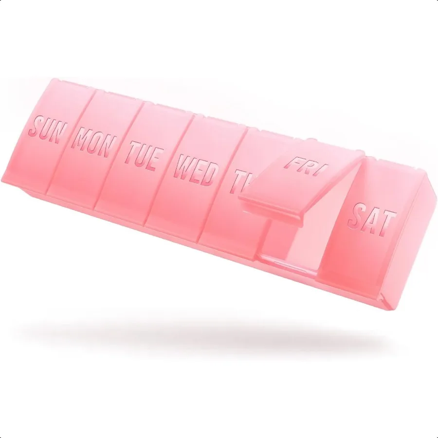 

Large Weekly Pill Organizer Big Vitamin Organizer Case for 7 Day Travel Medicine Pill Box to Hold Various plements and Fish Oil