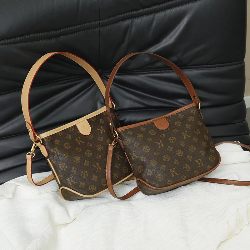 

2025 New Fashion Shoulder Bag for Women, Genuine Leather Large Capacity Multi-way Crossbody Purse, Vintage Chic Tote for Work