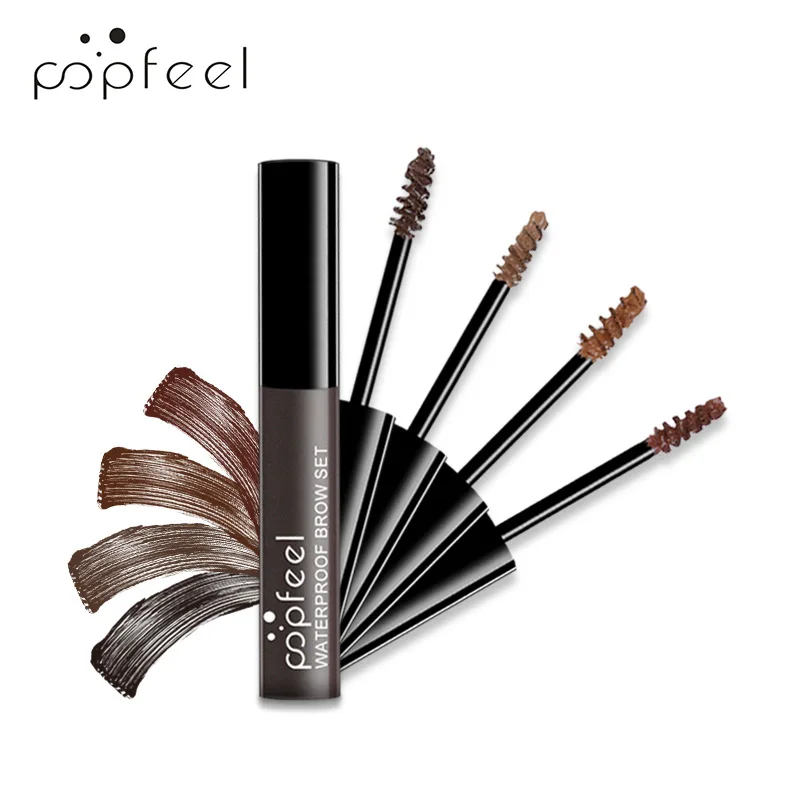 POPFEEL 3D Fiber Eyebrow Gel Cream Waterproof Makeup Liquid Eyebrow Dyeing Shadow Tint Eyebrow Pencil Long Lasting Eye Make Up