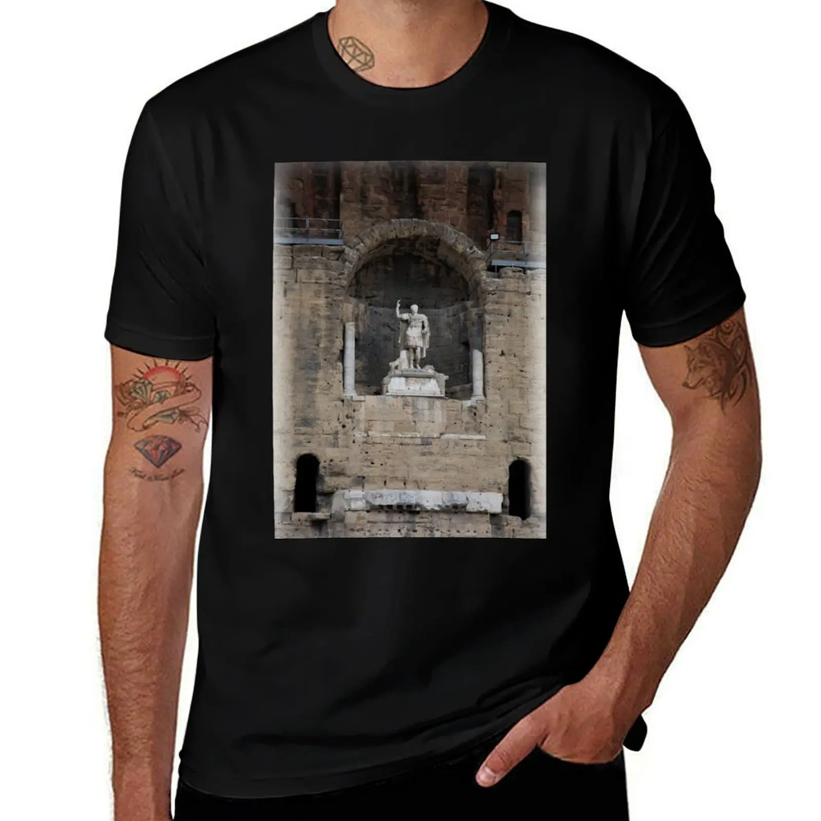 Caesar Augustus at Arles Amphitheater T-Shirt Lightweight Running Sports T-Shirt