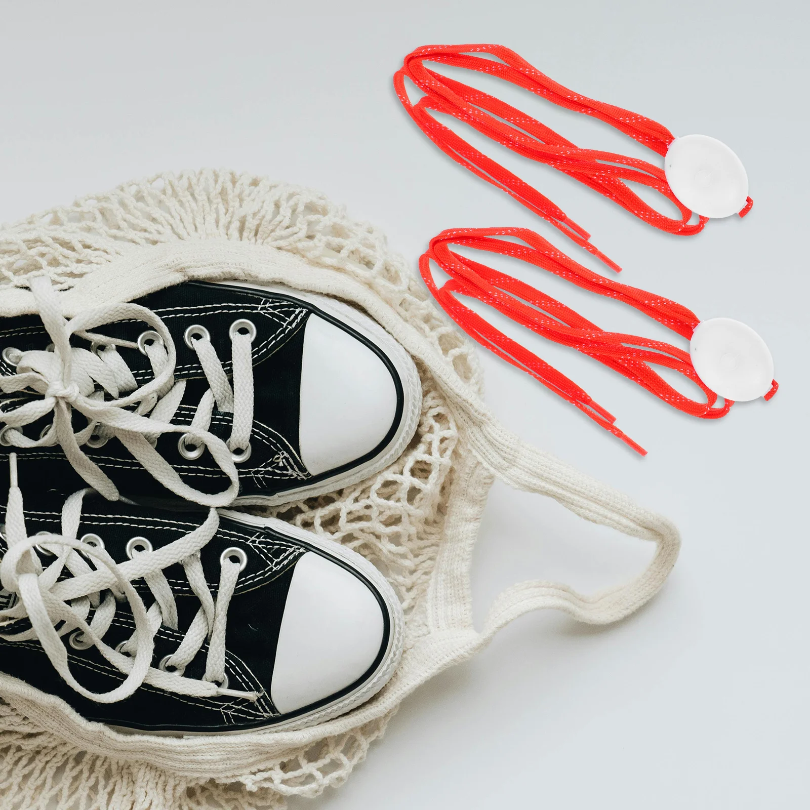 

1 пара светящихся LED-шнурков для обуви, красные, для бега, танцев, походов, велоспорта, вечеринок, ночной безопасности