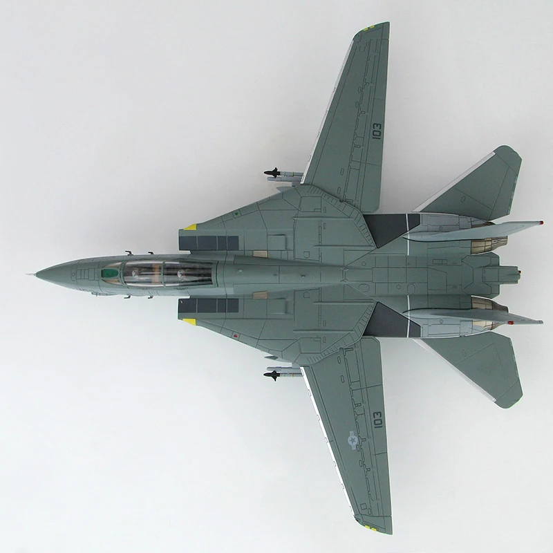 1/72 Scale HM HA5218 U.S. Navy F-14A Tomcat Fighter VF-41 Black Ace F14 Militarized Combat Aircraft Model Collectible Toy Gift